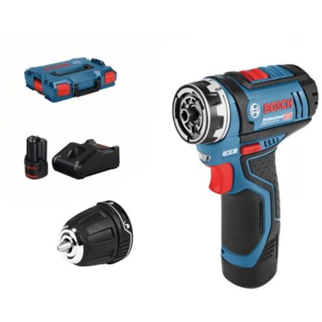 BOSCH Cordless Drill/Driver GSR 12V-35 FC, 2x2.0Ah, GAL 12V-40, L