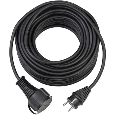 Cabel de plástico 3m negro H03VVH2-F 2x0,75