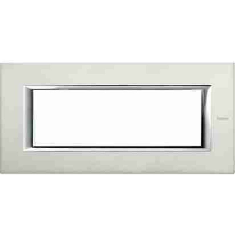 Bticino - Plaque Rectangulaire Axolute Verre 2 Modules Verre Blanc 00038998020
