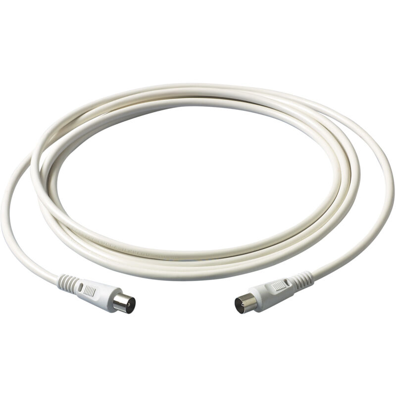 Rallonge TV 25m Mâle-mâle + Adaptateur Femelle-femelle Zenitch - Câble Extension Antenne