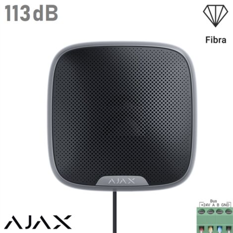 AJAX - 57245 - (STREETSIREN DOUBLEDECK FIBRE) SIRÈNE FILAIRE EXTÉRIEURE NOIRE