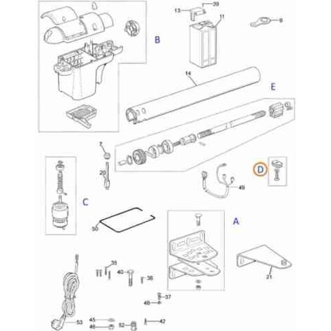 Nice – Butée mécanique pour motorisation de portail – PRXW04 – Accessoire de maintenance pour installations compatibles – Remplacement et remise en état