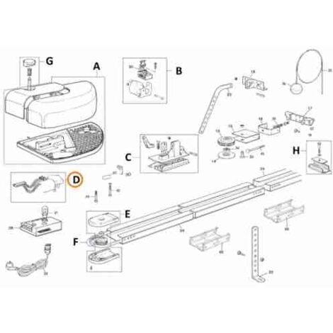 RMHGD1018 Fusible de groupe de transformateur GD10N Mhouse Pièce de rechange d'origine NICE RMHGD1018