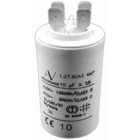 Condensateur 10 µF Faston pour moteur 230V – Remplacement CAME 119RIR271 – Performance optimale et durabilité accrue