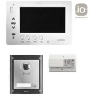 Somfy – 1841226 – Kit interphone vidéo 1 bouton – Alimentation par câble – Vision nocturne – Compatible avec maisons individuelles