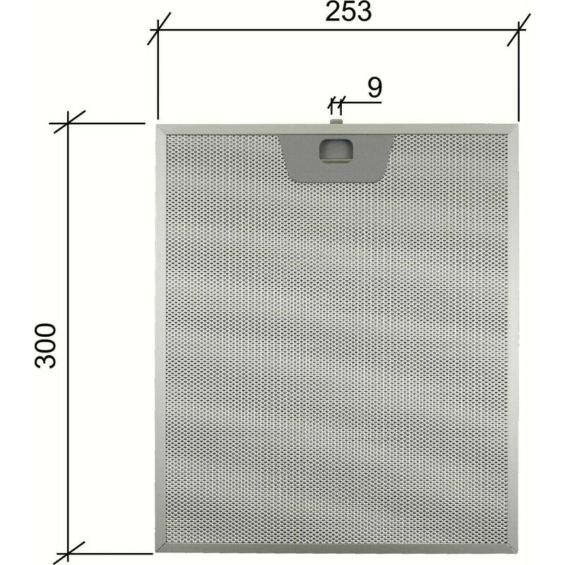 FILTRO CAPPA ALLUMINIO UNIVERSALE FABER 253 x 300 x 8 mm CD