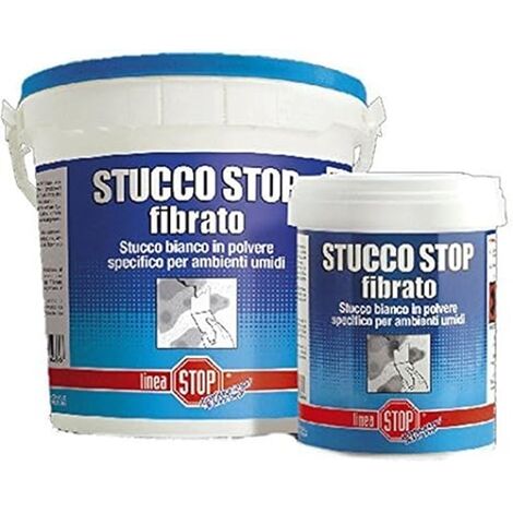 STUCCO STOP FIBRATO SPECIALE PER PARETI UMIDE COLORE BIANCO 1 KG FER 163347