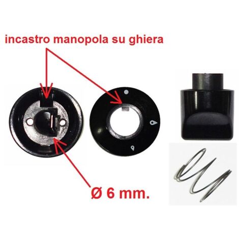 Manopola nera fuochi gas piano cottura Indesit / Ariston - D'Aragona Shop