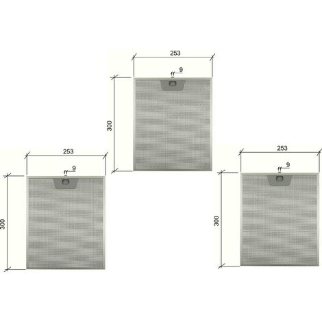 FILTRO CAPPA FABER 133.0017.054 4268960 ALLUMINIO 253 X 300 mm 3