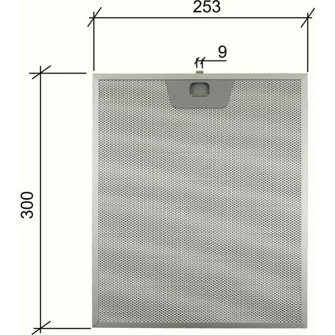 FILTRO ALLUMINIO ANTIGRASSO Cappa Faber Elica Franke Dimensioni: 253x300x8  mm EUR 19,50 - PicClick IT