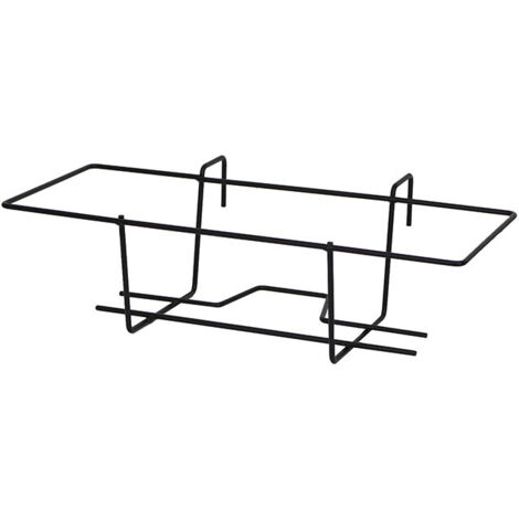 PORTAVASO BALCONE RETTANGOLARE NERO 50