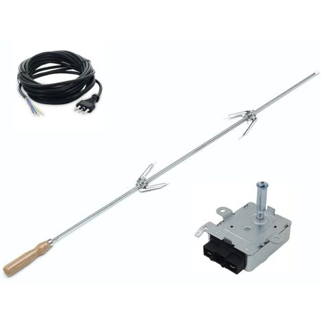 SPIEDO CM 80 + MOTORE 6 W + CAVO DI COLLEGAMENTO CAMINO - BARBECUE GIRARROSTO