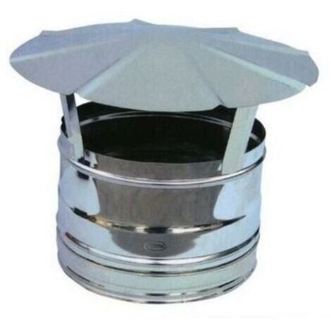 FUMAIOLO TUBI STUFE A LEGNA  CAPPELLOTTO CM 15  IN ACCIAO INOX  FERR 192569 (1/2)