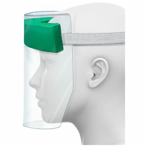 Visiera Paraschizzi Trasparente - Protezione Fronte E Mento Per Lavoro Con Fascia Regolabile - Foto 4