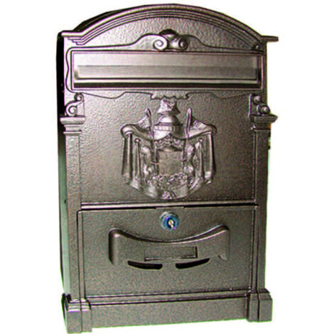 CASSETTA POSTALE IN ALLUMINIO PER ESTERNI RESIDENCE BRONZO cm.25x9x41h. (1/4)