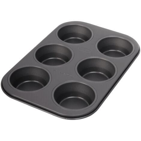 Stampo da 6 Muffin in alluminio antiaderente -- cm 20 x 33 x 3.7 - CA 308 (1/5)