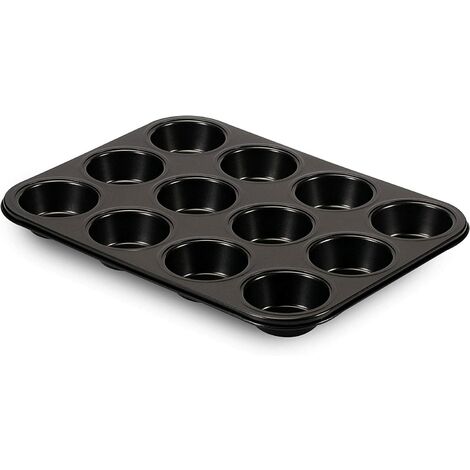 Stampo da 12 Muffin in alluminio antiaderente - CM 26,8 x 35,2 x 3 cm - CA 309 (1/5)