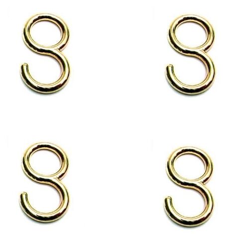 GANCIO A ESSE CHIUSO PER TUBO MM 10 - COLORE ORO - CA 525 - PZ 4 (1/5)