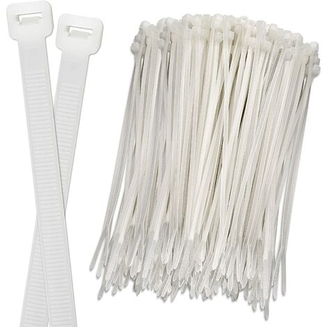 FASCETTE NYLON NATURALE  	- mm.3,6x280  COLORE BIANCO  PZ 100