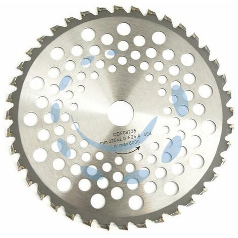 Disco al widia per decespugliatore 40 denti – Acciaio widia 2mm – Foro 25,4mm – Taglio netto per legno duro – Excel (1/4)