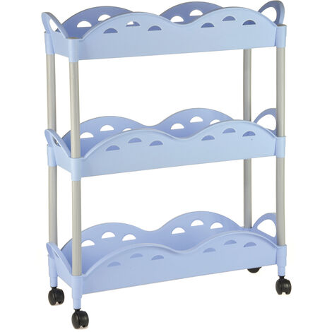CARRELLO CUCINA SQUARE SLIM CM 19 X 56 H 68 CM 3 PIANI - COLORI MISTI A CASO