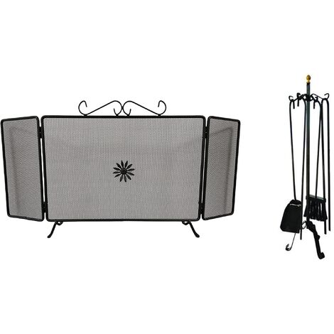 SET CAMINO PARASCINTILLE 100 X 48 CM + GRUPPO ATTREZZI PALETTA- PINZA-SCOPINO -