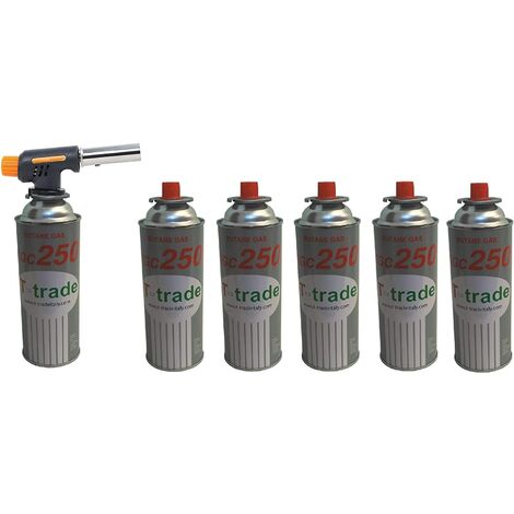 CANNELE MINI BRUCIATORE CARAMELLATORE + 6 BOMBOLETTE GAS DA 250 GR L'UNA (1/4)