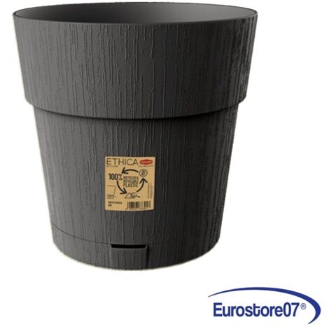 VASO VETRO RICICLATO 15X15 H15 CM TRASPARENTE/GRIGIO - PuntoUno
