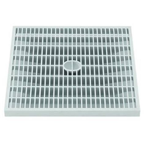 CHIUSINO GRIGLIATO PER POZZETTO - in PP copolimero grigio chiaro - cm.40x40