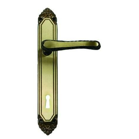 MANIGLIA LAVINIA CON PLACCA IN OTTONE - quadro maniglia mm.8  	 - mm.90
