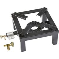 Fornellone 4,5 Kw – 30x30 Cm Acciaio Inox, Per Gas Bombola O Metano Con Rubinetto