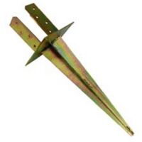 SUPPORTO DA PIANTARE SU TERRENO PER TRAVE DA 90x90x130h. - base mm.150x150