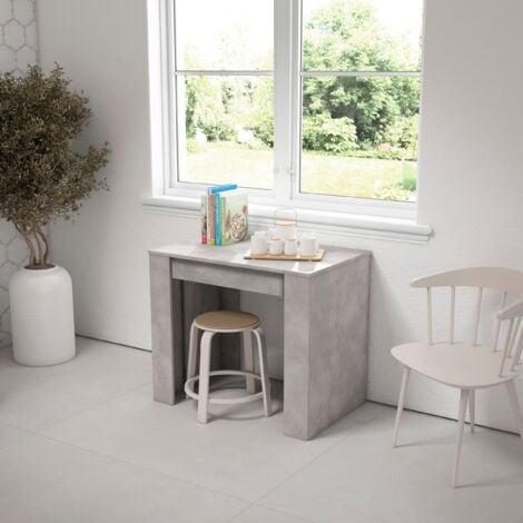 Skraut Home - Ausziehbarertisch, Multifunktionaler ausziehbarer, 300, Für 14 Gäste, Esszimmertische, Moderner Stil, Zement