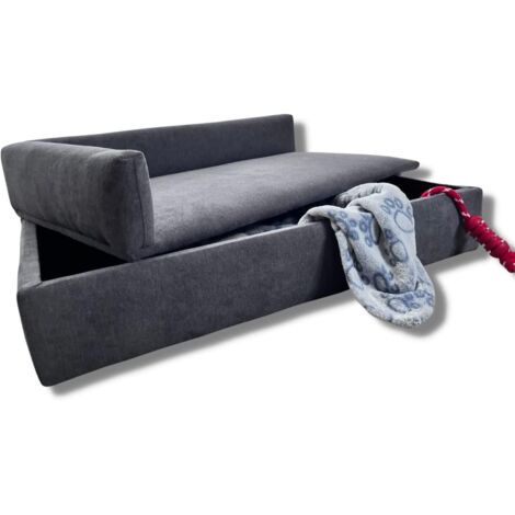 Skraut Home - Schlafsofa "DUQUE", 71x42x24cm, für kleine bis mittelgroße Hunde - Schlafsofa für Haustiere, spezieller, strapazierfähiger Stoff, bequeme Rückenlehne und gepolsterter Boden.