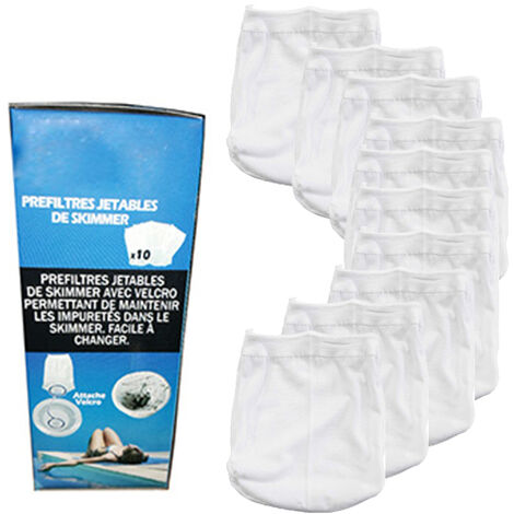 Préfiltres Skimmer Piscine jetables Lot de 10 (1/2)
