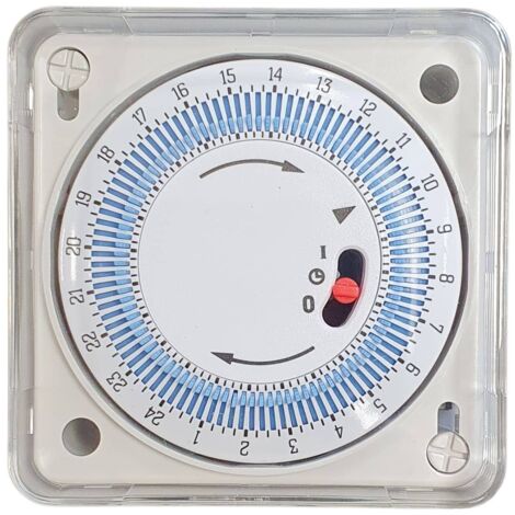 EDG – Horloge piscine encastrable 230V – Programmateur 24h avec réglage par pas de 15 minutes – Compatible coffrets piscine