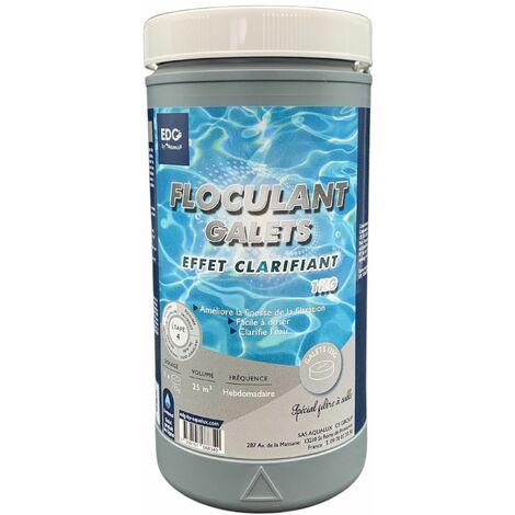 Floculant Clarifiant Piscine - Spécial Eau Cristalline - Double Effet Floculation Clarification -