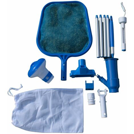 Kit Accessoires Entretien Piscine Hors Sol Doseur+Epuisette+Brosse+Aspi Vac+Thermomètre (1/5)