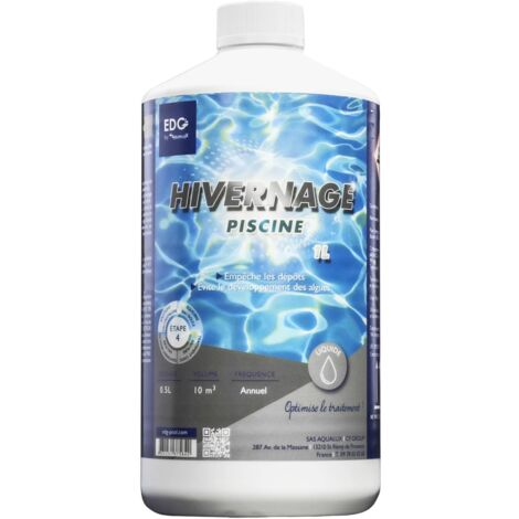 EDG – Hivernage liquide piscine 1L – Anti-algues et anti-dépôts – Formule concentrée pour tous types de piscines – Bidon sécurisé (1/5)