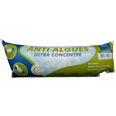 Anti-algues ultra concentré, berlingot 250ml, EDG - AQUALUX - 107671