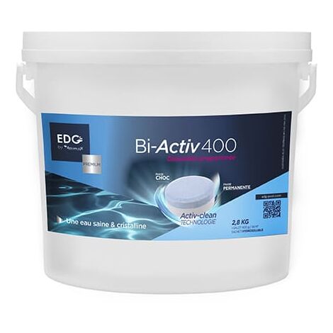 Chlore Choc Multi Fonctions Piscine Bi Activ 400 - Double Effet - Galets 400G Seau 2,8 kg - Sous (1/5)