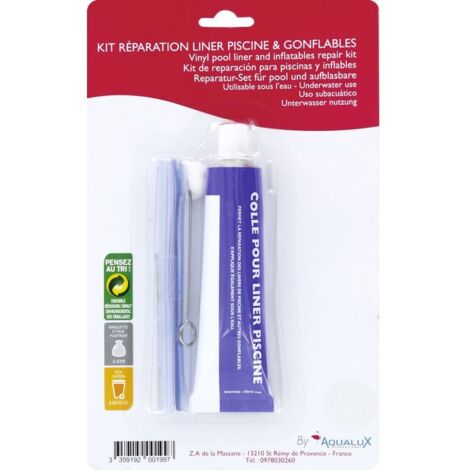 Kit de réparation pour couverture de piscine et liner (1/2)