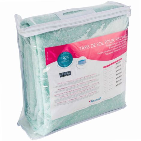 Aqualux – Tapis de sol pour piscine 660 x 660 cm – 100 % fibre polyester – 110 g/m² – Imputrescible et perméable pour protection liner - CM 110 G