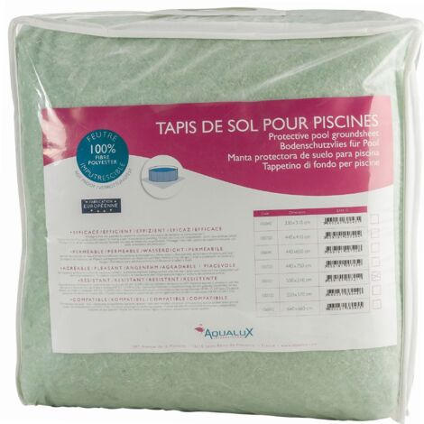 Aqualux – Tapis de sol feutrine pour piscine 550 x 510 cm – 110 g/m² en polyester imputrescible – Protection liner – Anti-fongicide - CM 110 G