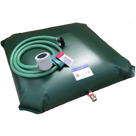 Récupérateur d'eau de pluie 200 litres – Citerne souple en toile PVC 900 g/m² – Dimensions 115 x 95 x 40 cm – Installation facile et étanchéité garantie – Edenea
