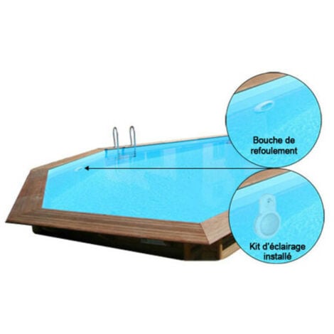 Kit Projecteur Piscine Hors Sol - Led Couleur - Couleurs Fixes Et Animations Lumineuses - Prêt À Éclairer - Montage Sur Buse De Refoulement