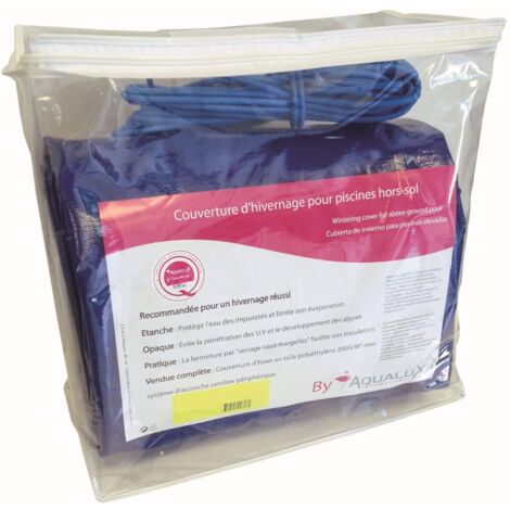 Couverture Protection Hivernage Pour Piscine Hors Sol Bois Composite Aqualux Davao 780 X 400 X Ht (1/2)