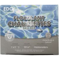 EDG – Chaussettes floculantes pour piscine – Lot de 8 chaussettes 125g – Améliore la filtration – Pour eaux troubles jusqu'à 25m3