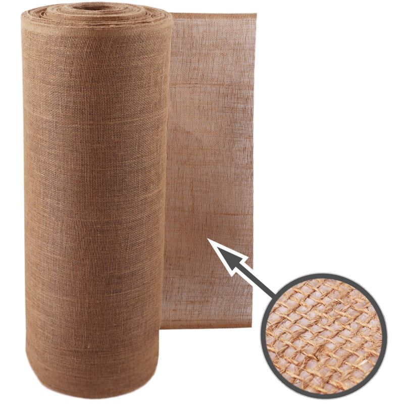 Aquagart 35 m x 1 m - Tissu de jute - 305 g/m² - Pour décoration de la maison et du jardin - Ruban de jute pour plantes - Protection hivernale - Tissu