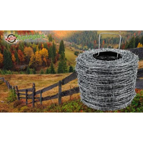 50 m fil de fer barbelé galvanisé, 1,6 / 1,7 mm pour clôture de protection